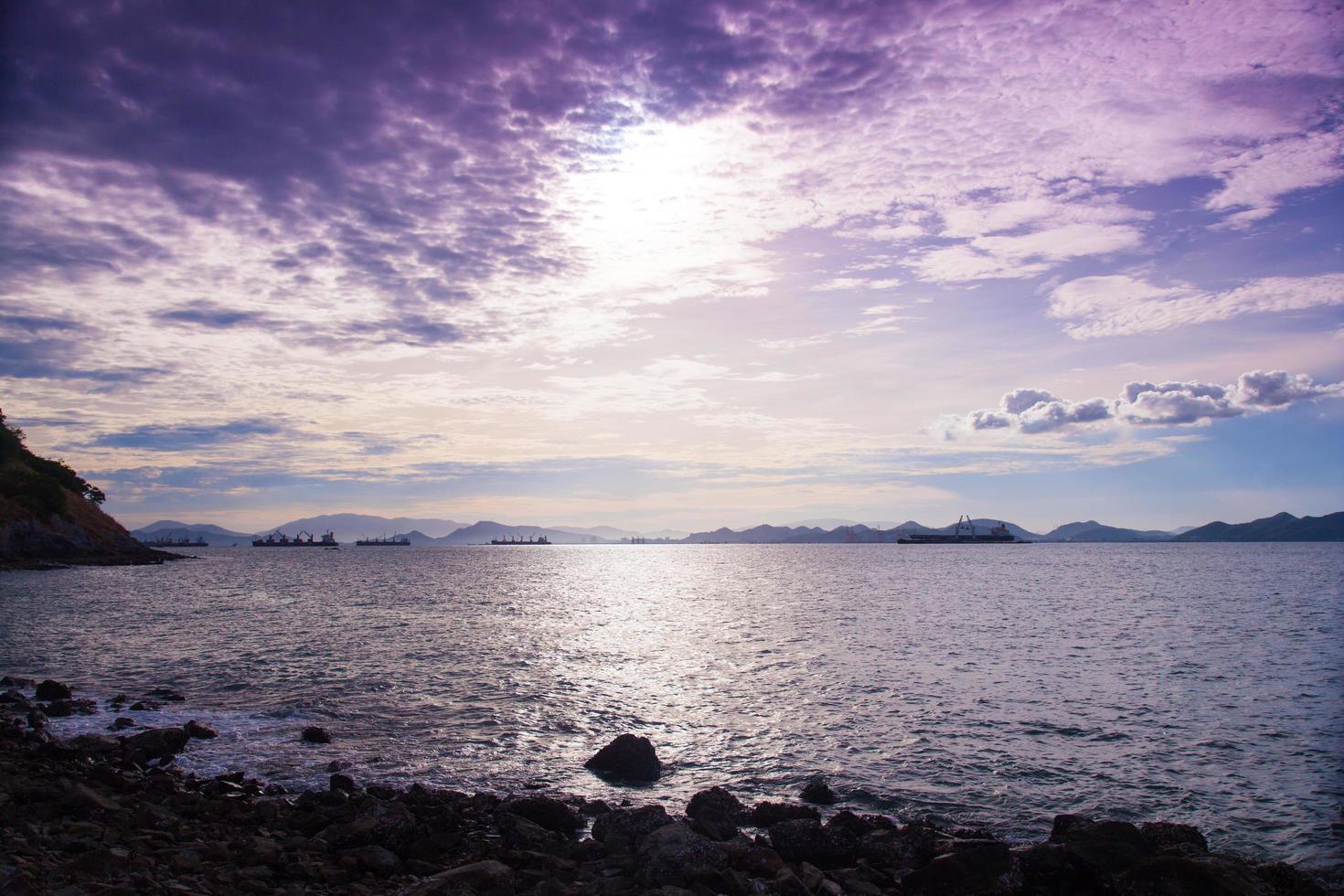 Beach and sea in the morning photo