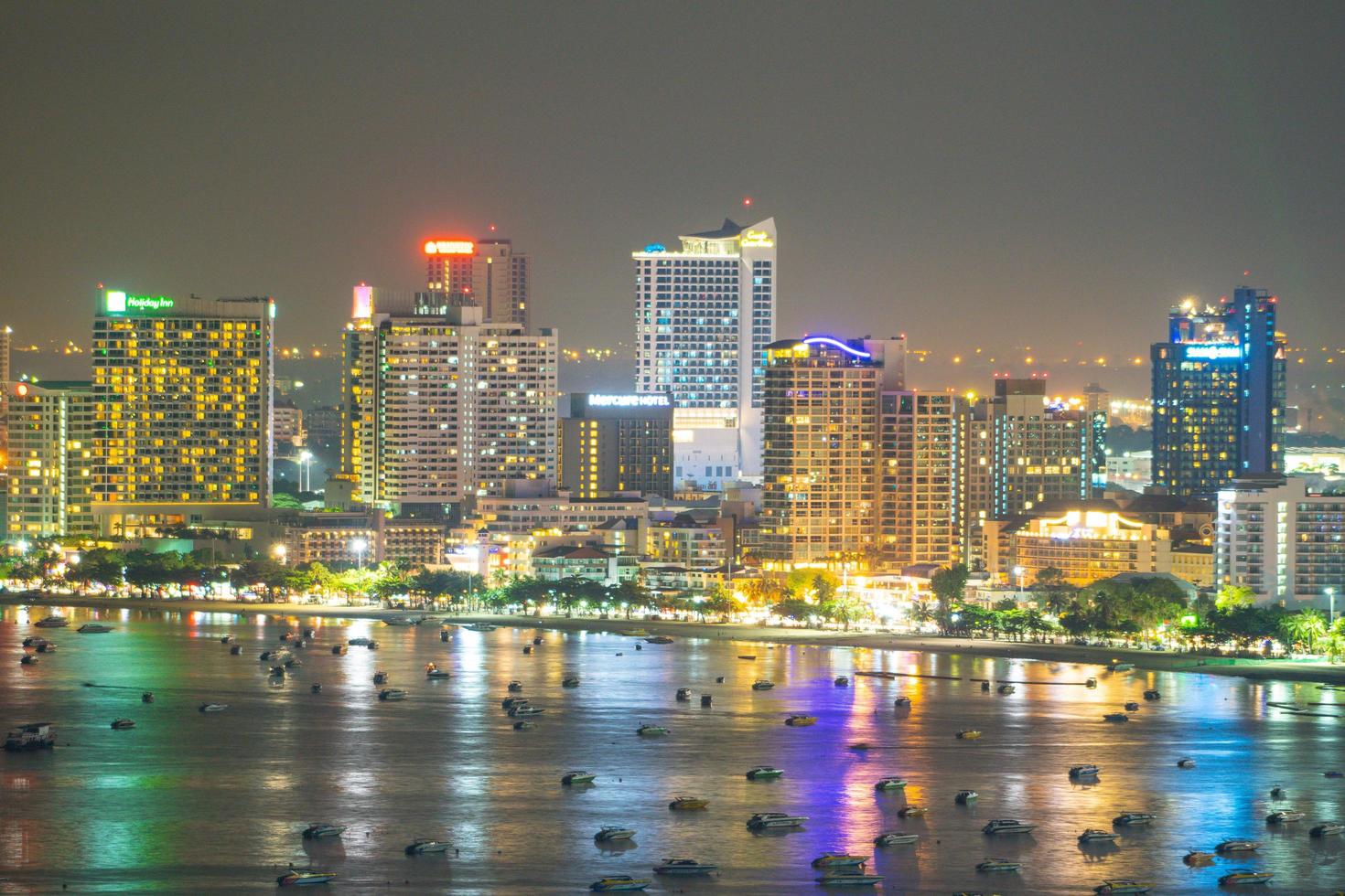 Pattaya city in evening photo