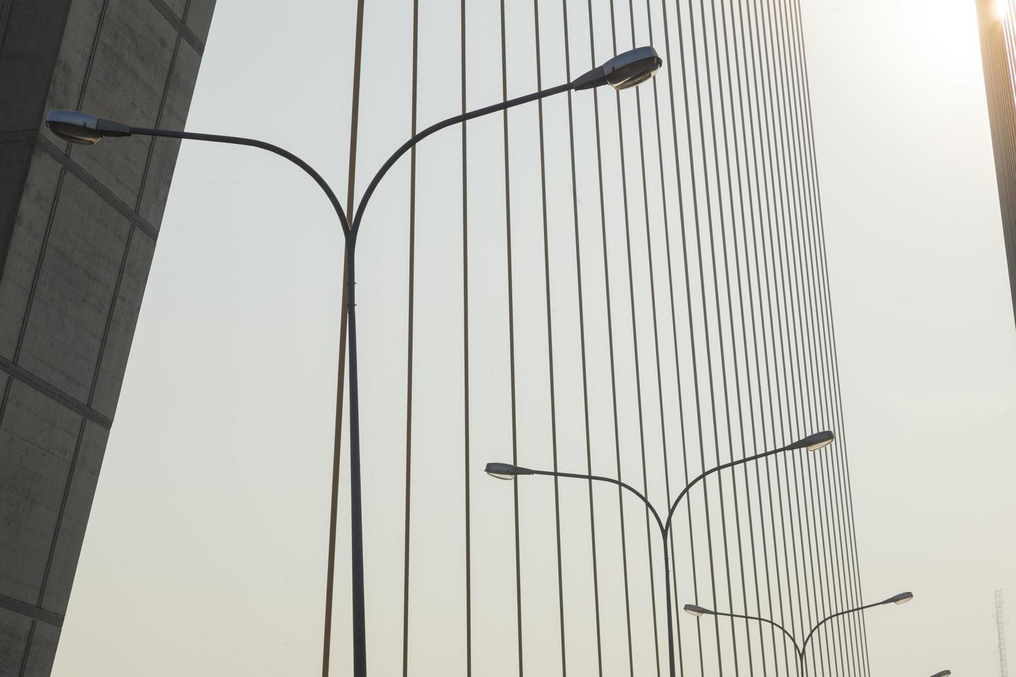 Lamps on the bridge photo