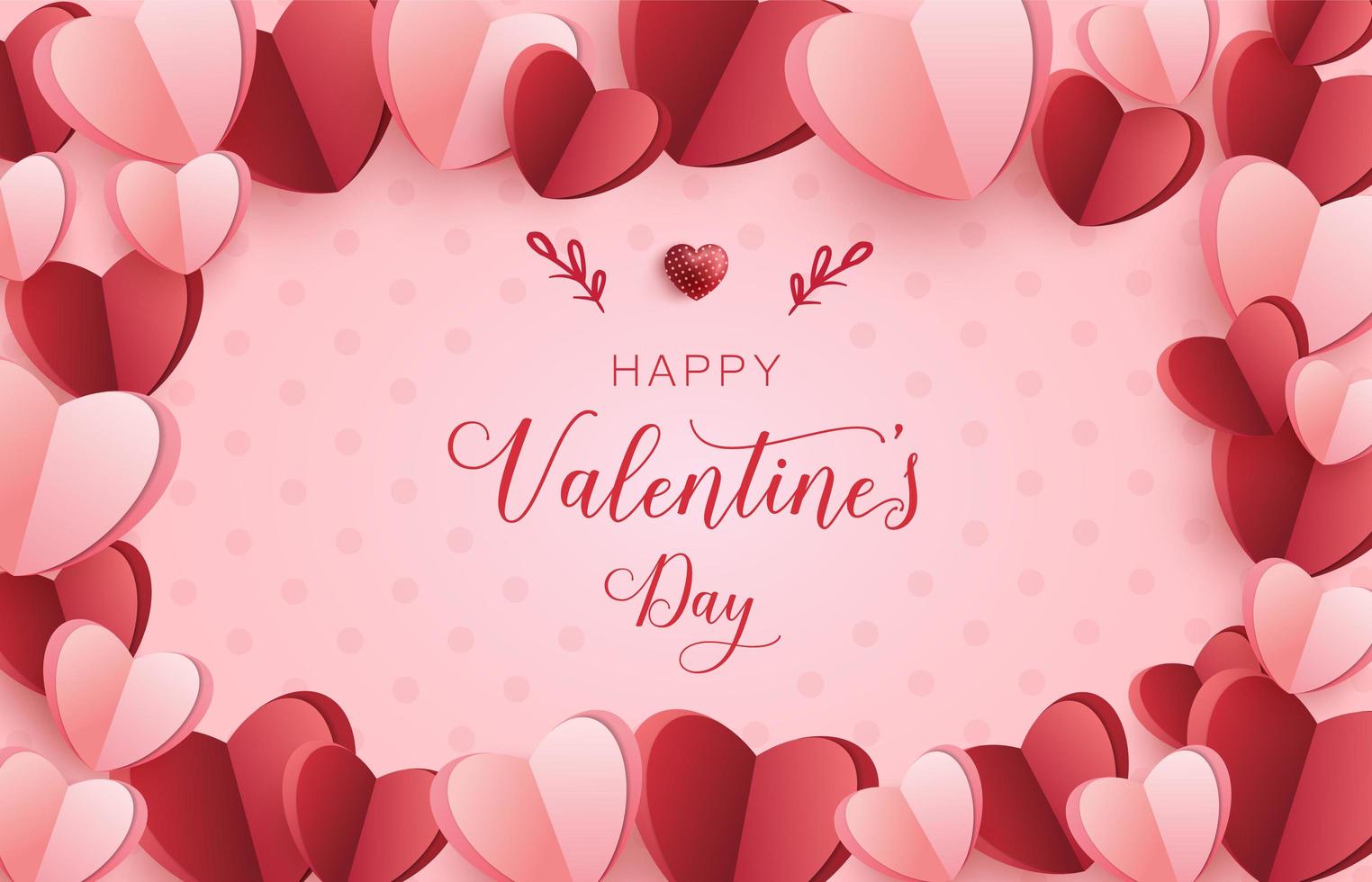 happy valentines day banner, valentine's day background vector