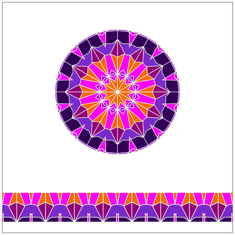 Round Seamless pattern geometric texture vector