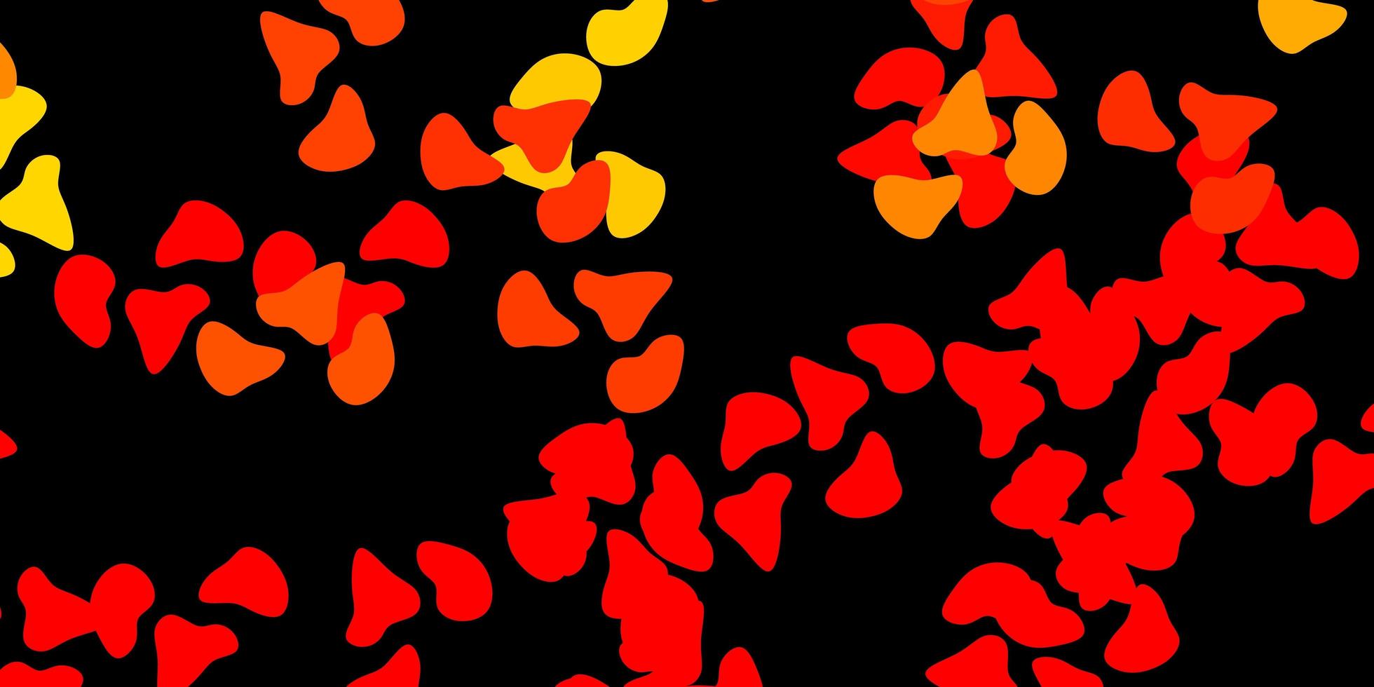 Dark red, yellow vector template with abstract forms.