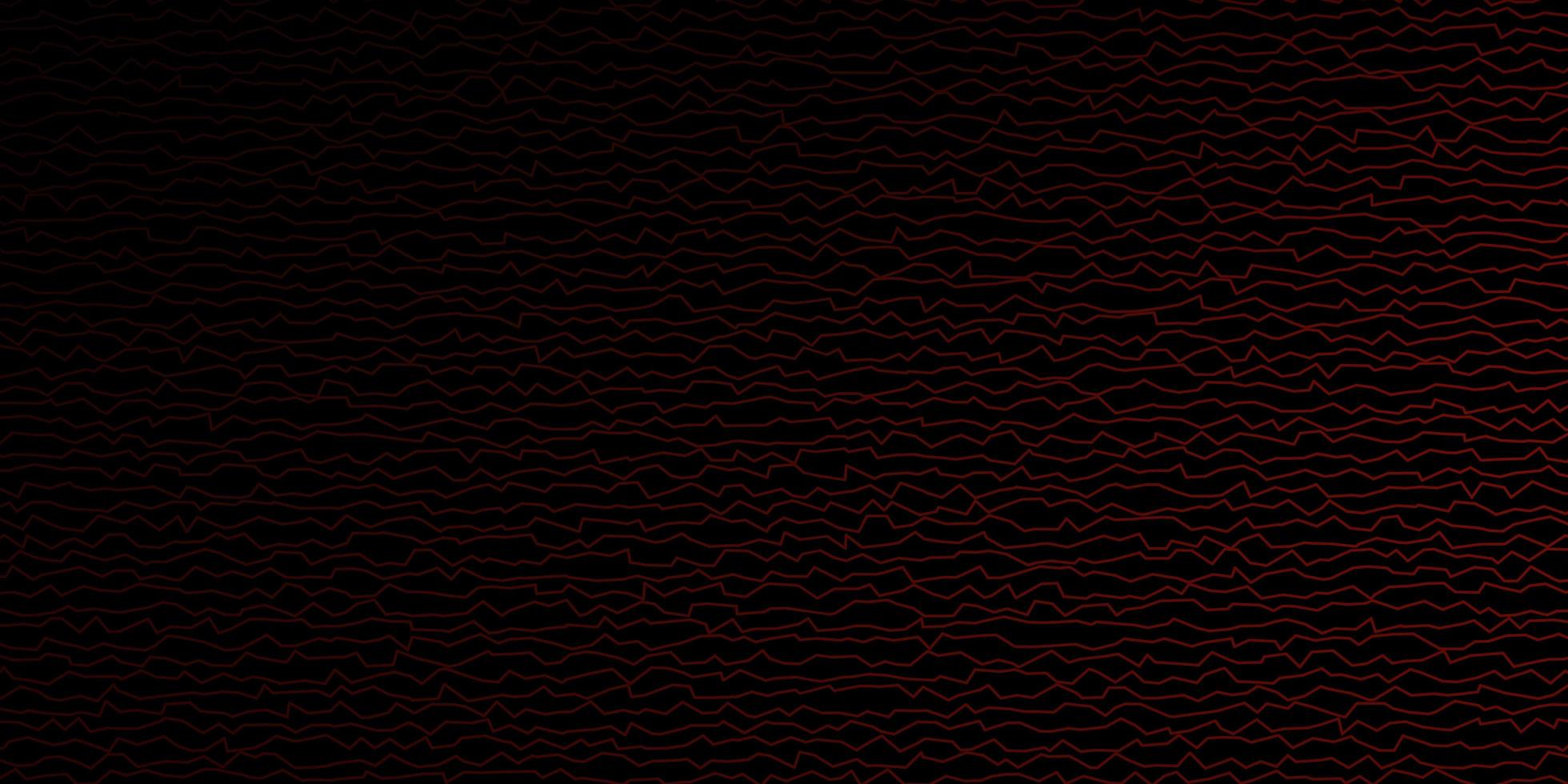 diseño de vector rojo oscuro con líneas torcidas.
