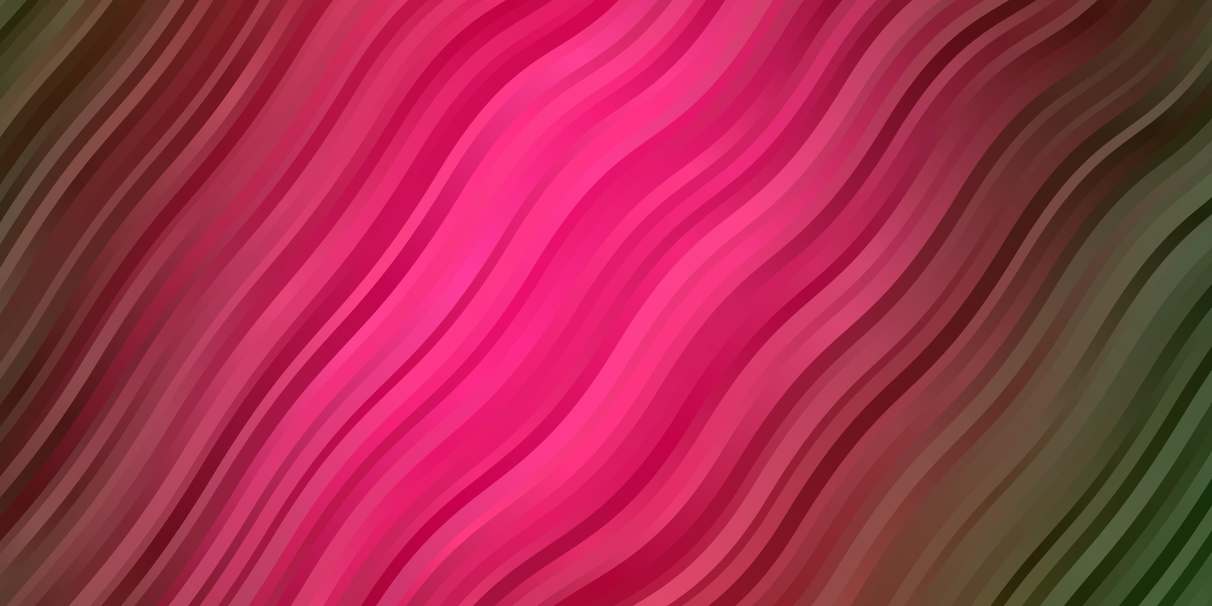 Dark Pink, Green vector background with curves. 1962319 Vector Art at