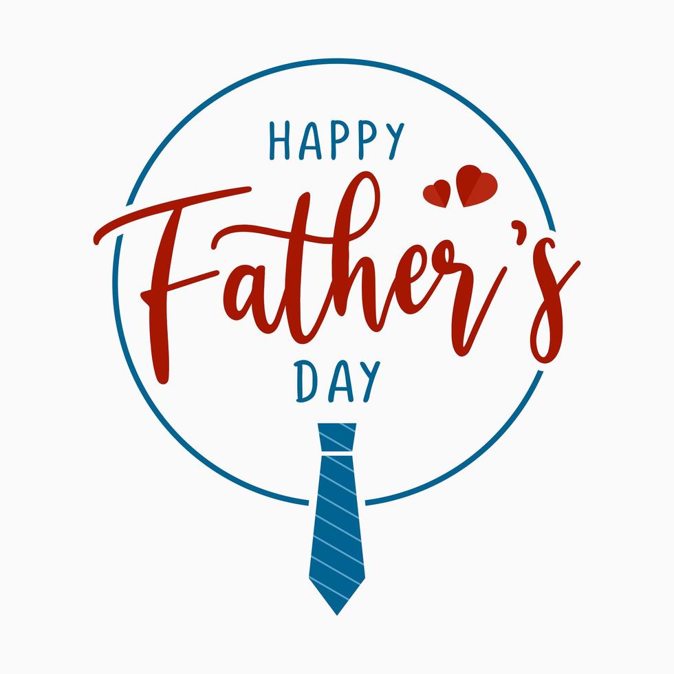 Happy Fathers day greeting card vector illustration.