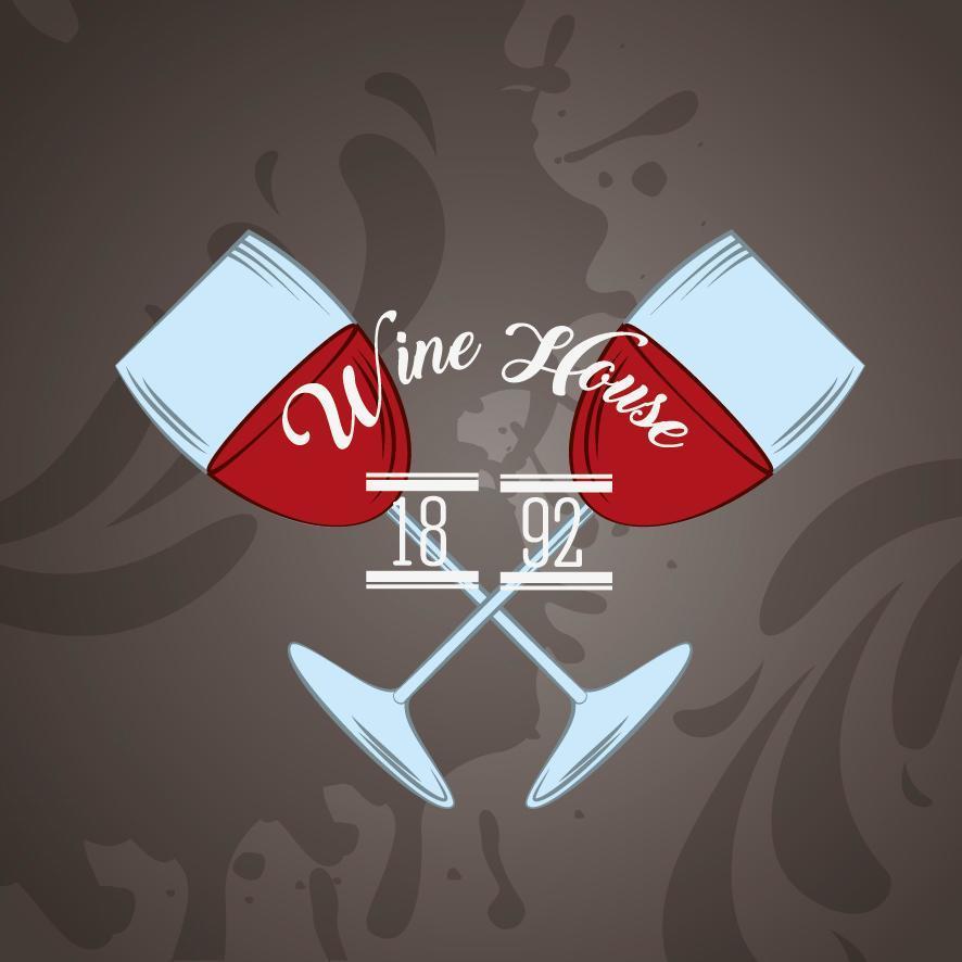 Wine poster with glasses vector