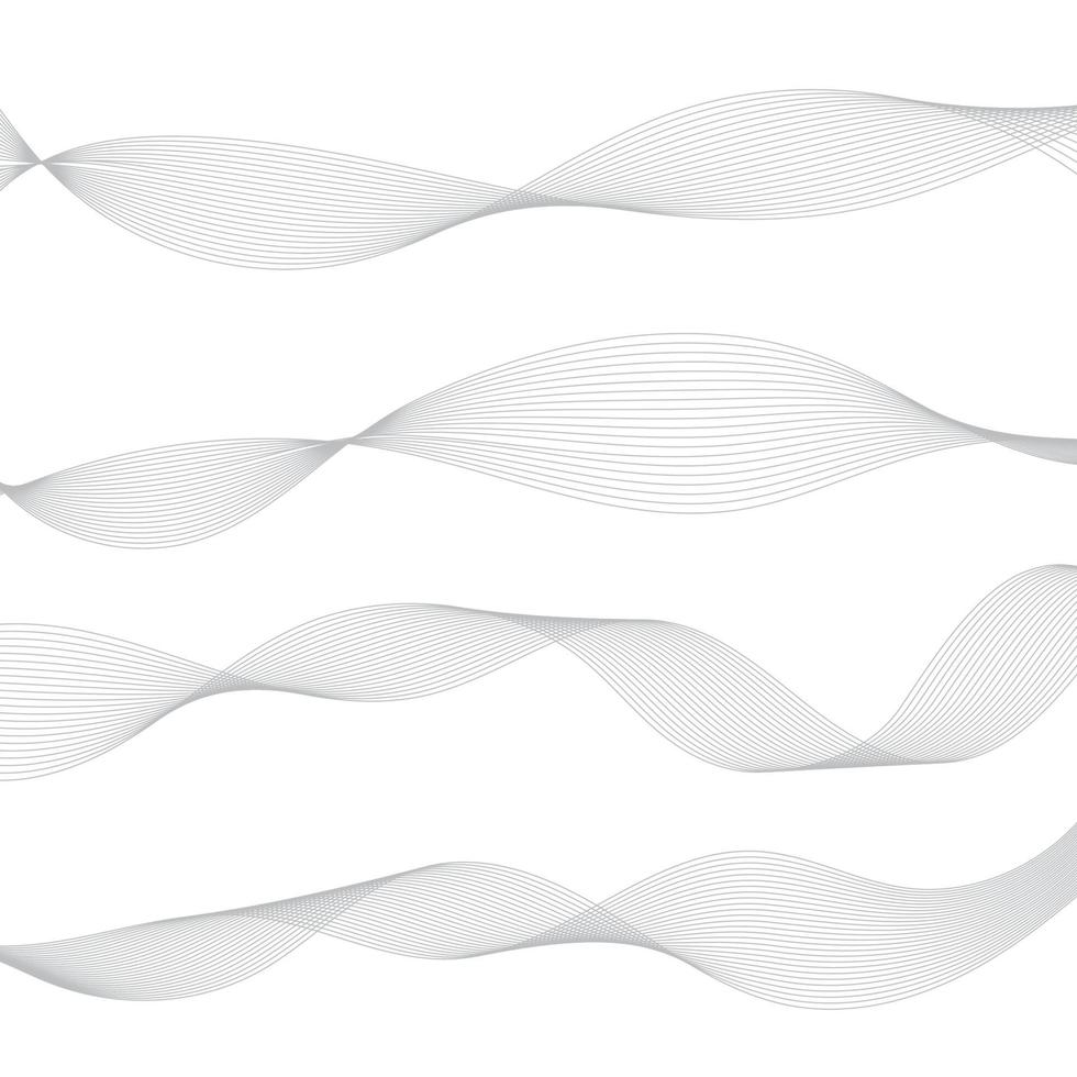 Abstract wave element for design. Stylized line art background vector