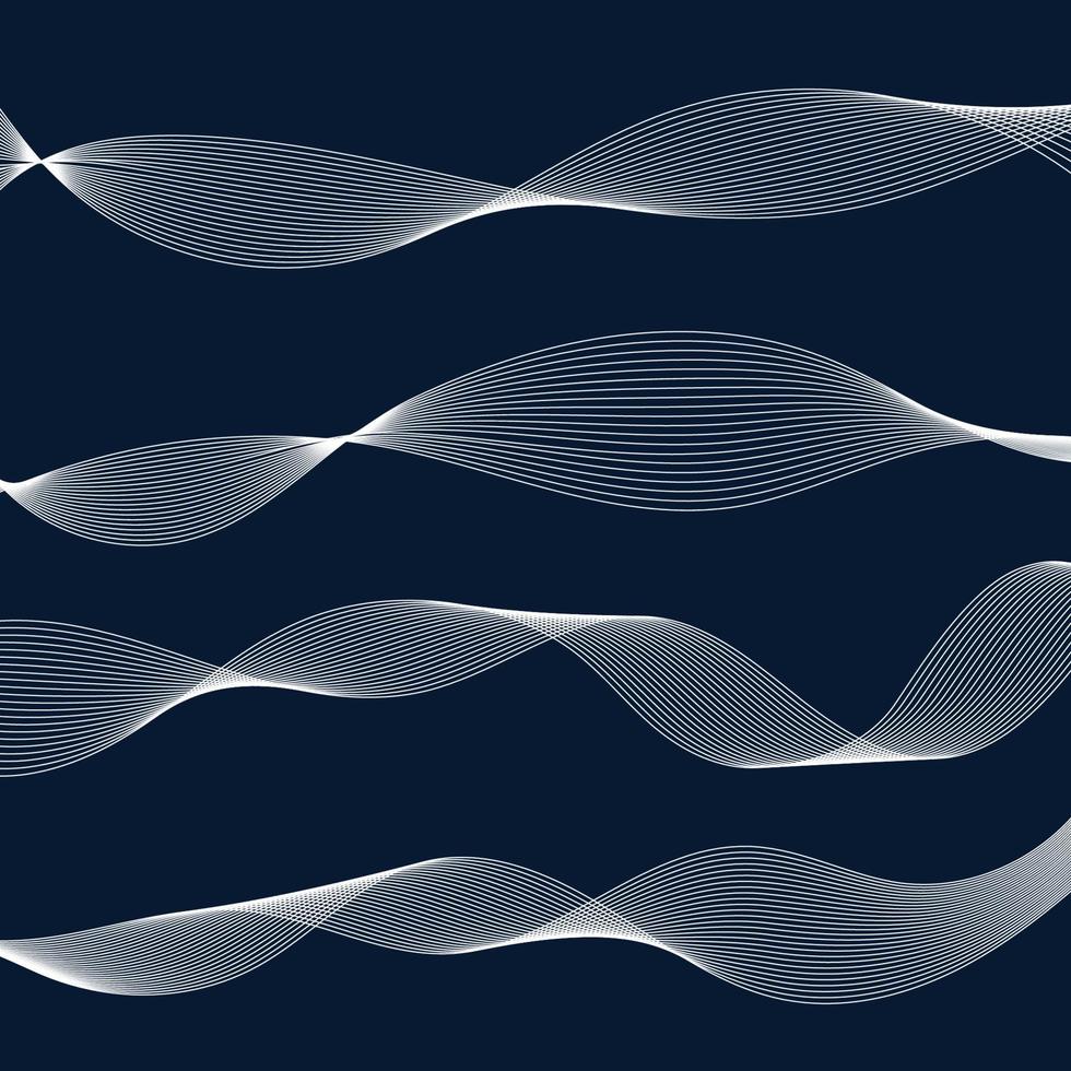 Abstract wave element for design. Stylized line art background. vector