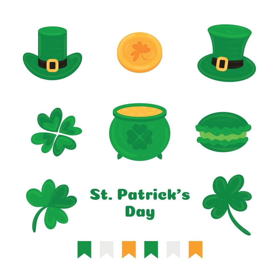 Saint Patrick's day icons vector