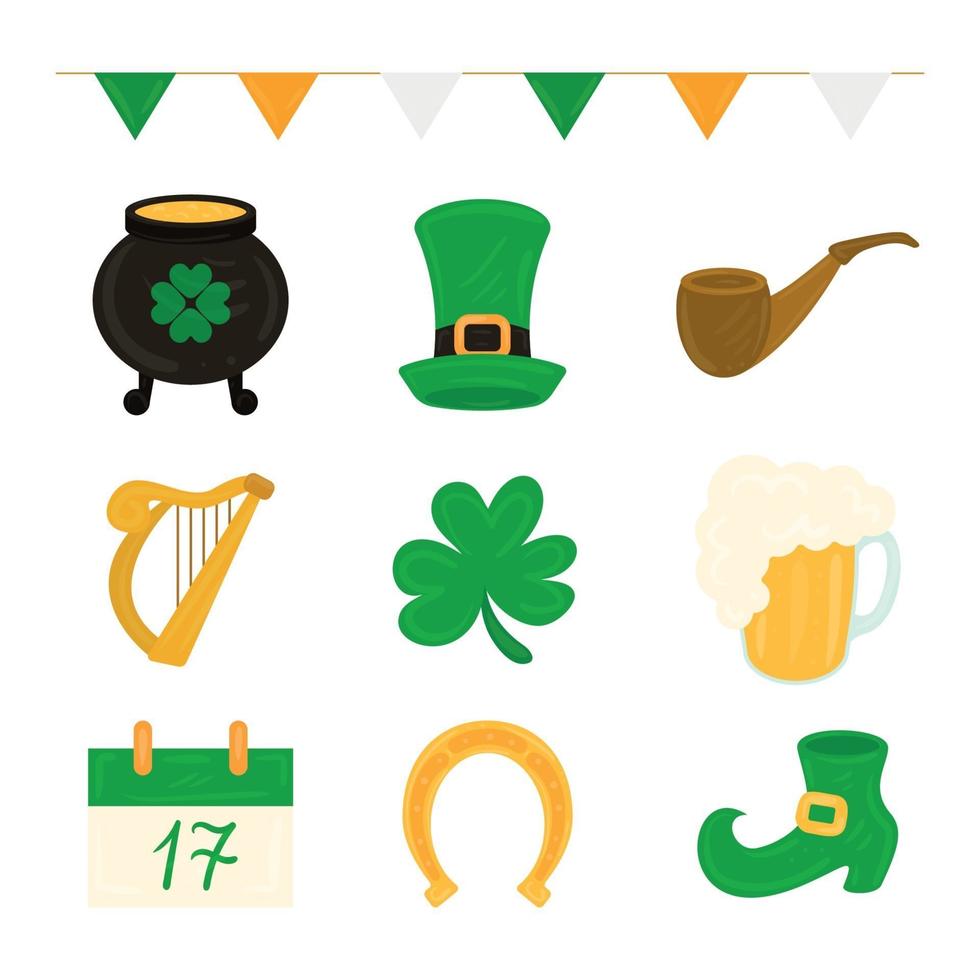 Saint Patrick's day elements vector