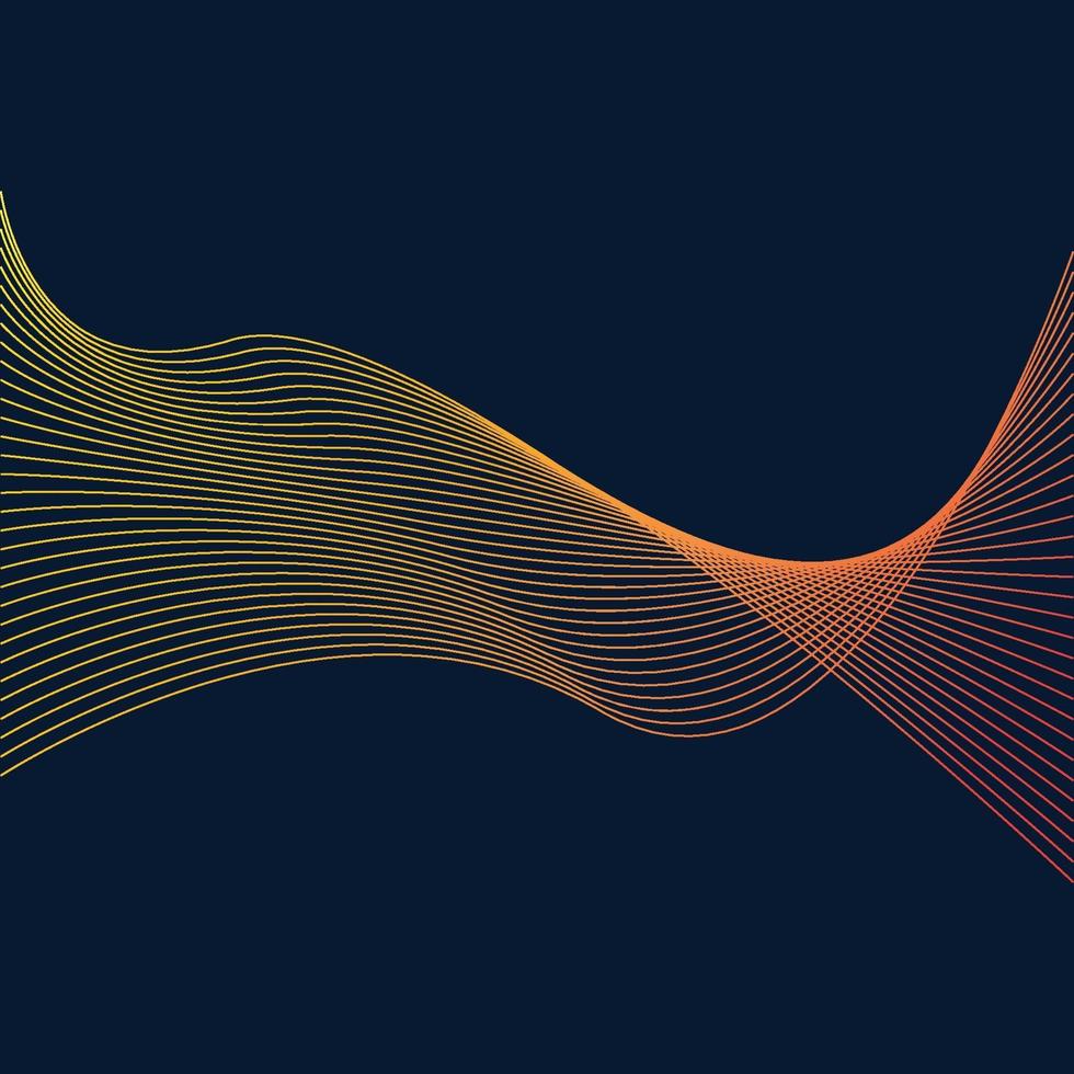 Abstract wave element for design. Stylized line art background. vector