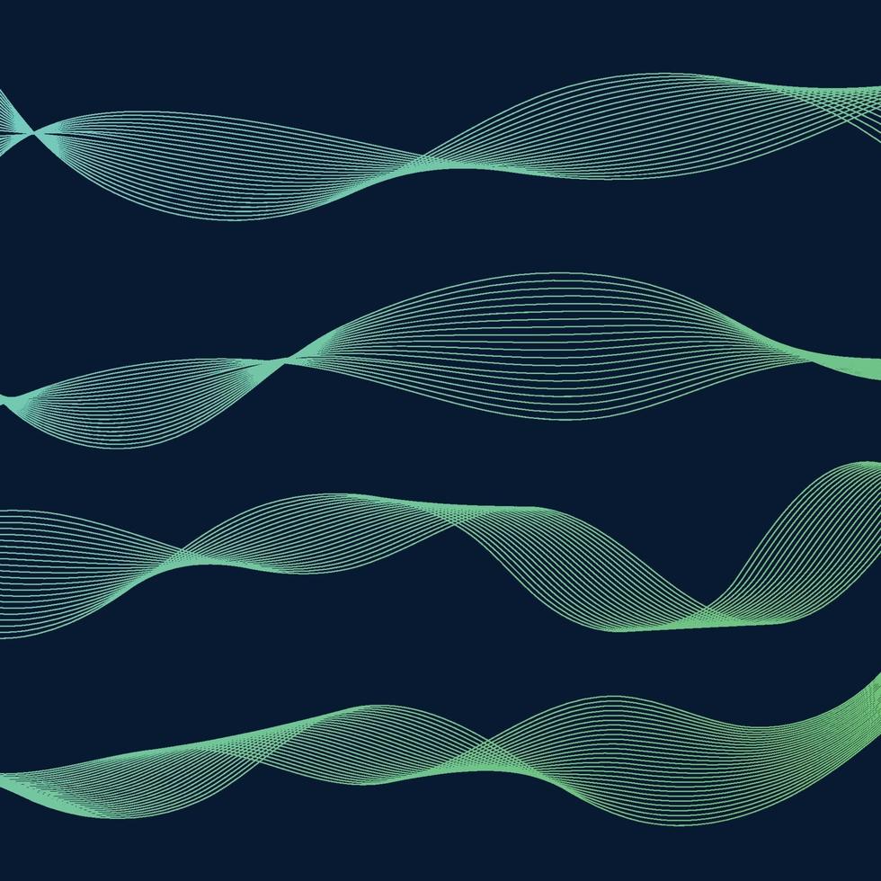 Abstract wave element for design. Stylized line art background. vector