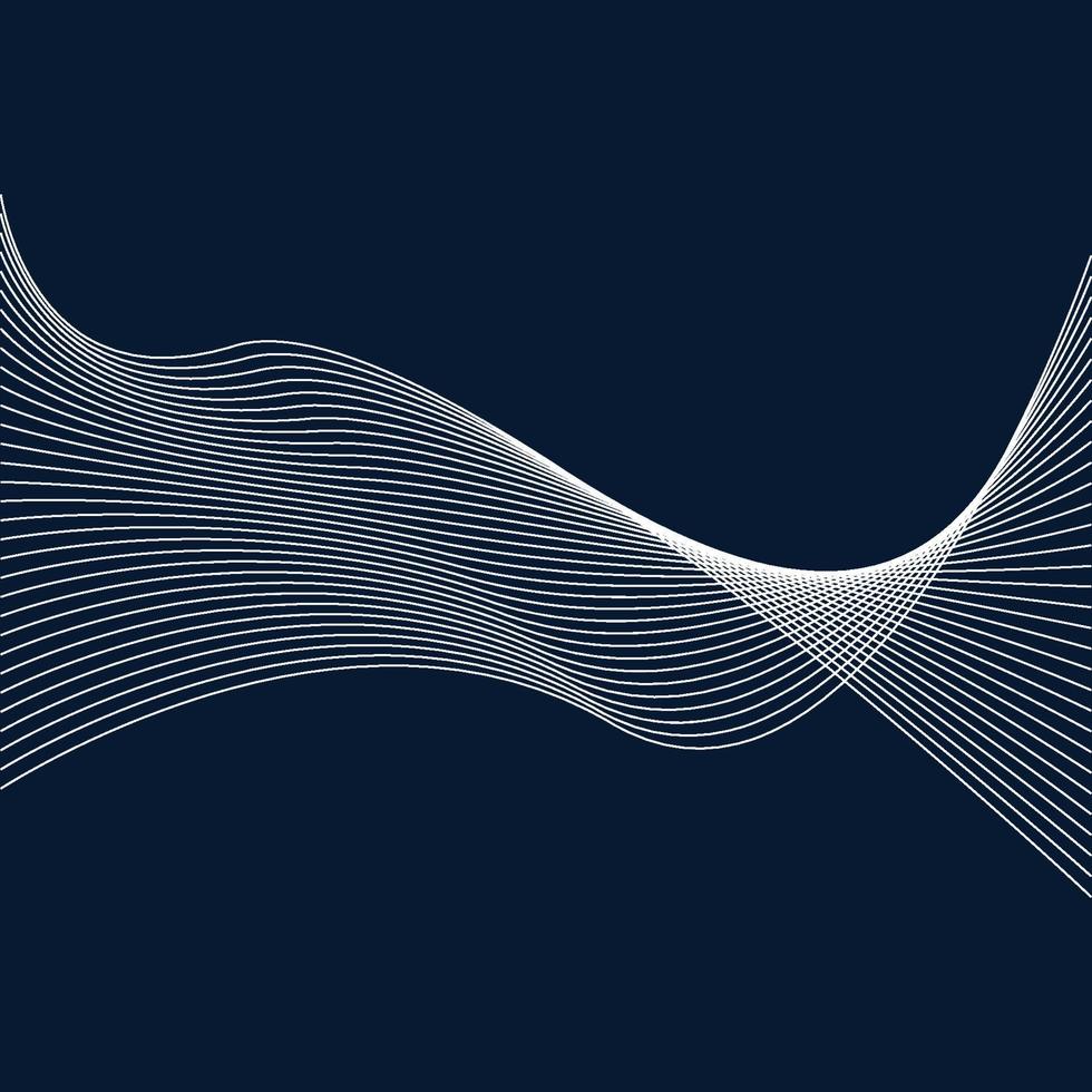 elemento de onda abstracta para el diseño. Fondo de arte de línea estilizada. vector