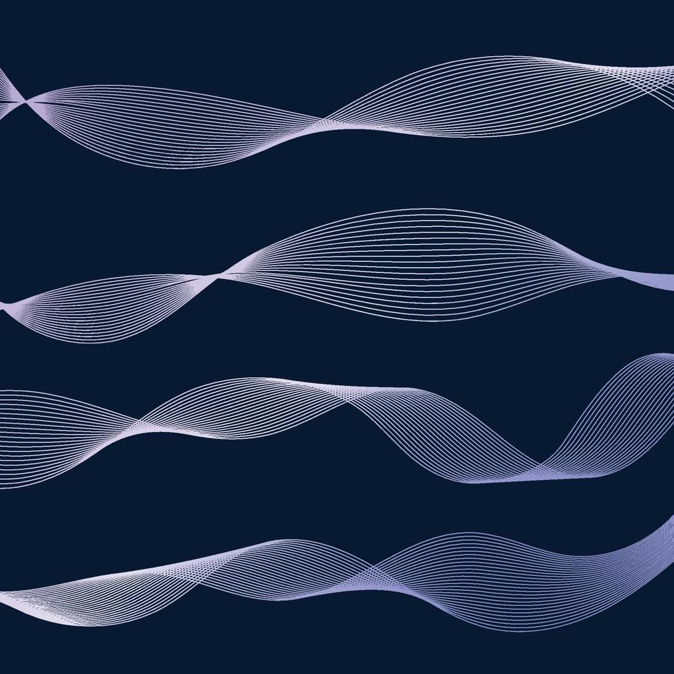 Abstract wave element for design. Stylized line art background. vector