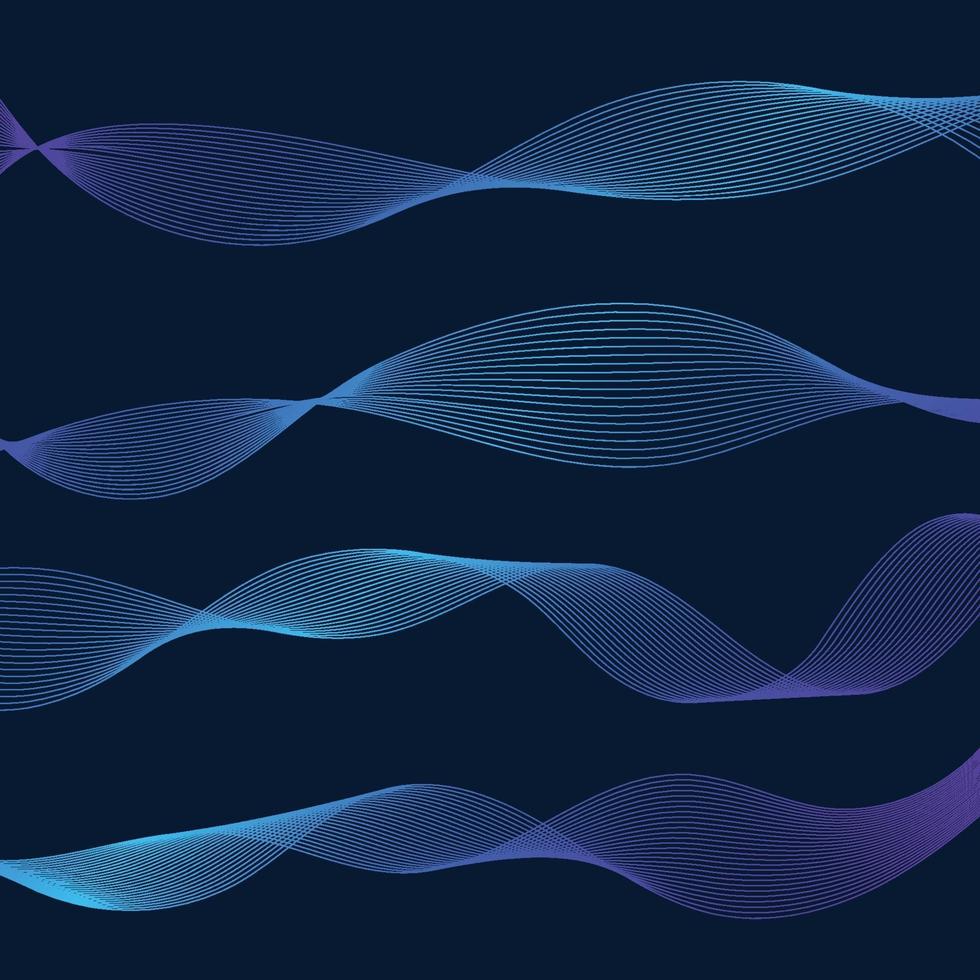 Abstract wave element for design. Stylized line art background. vector