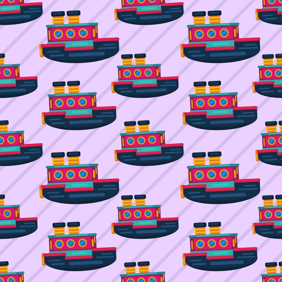 cruise ship transportation seamless pattern illustration vector