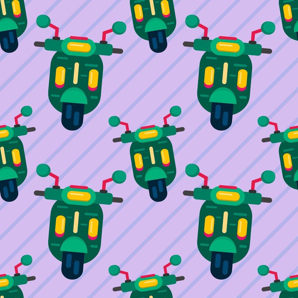 motorbike seamless pattern vector illustration in flat style