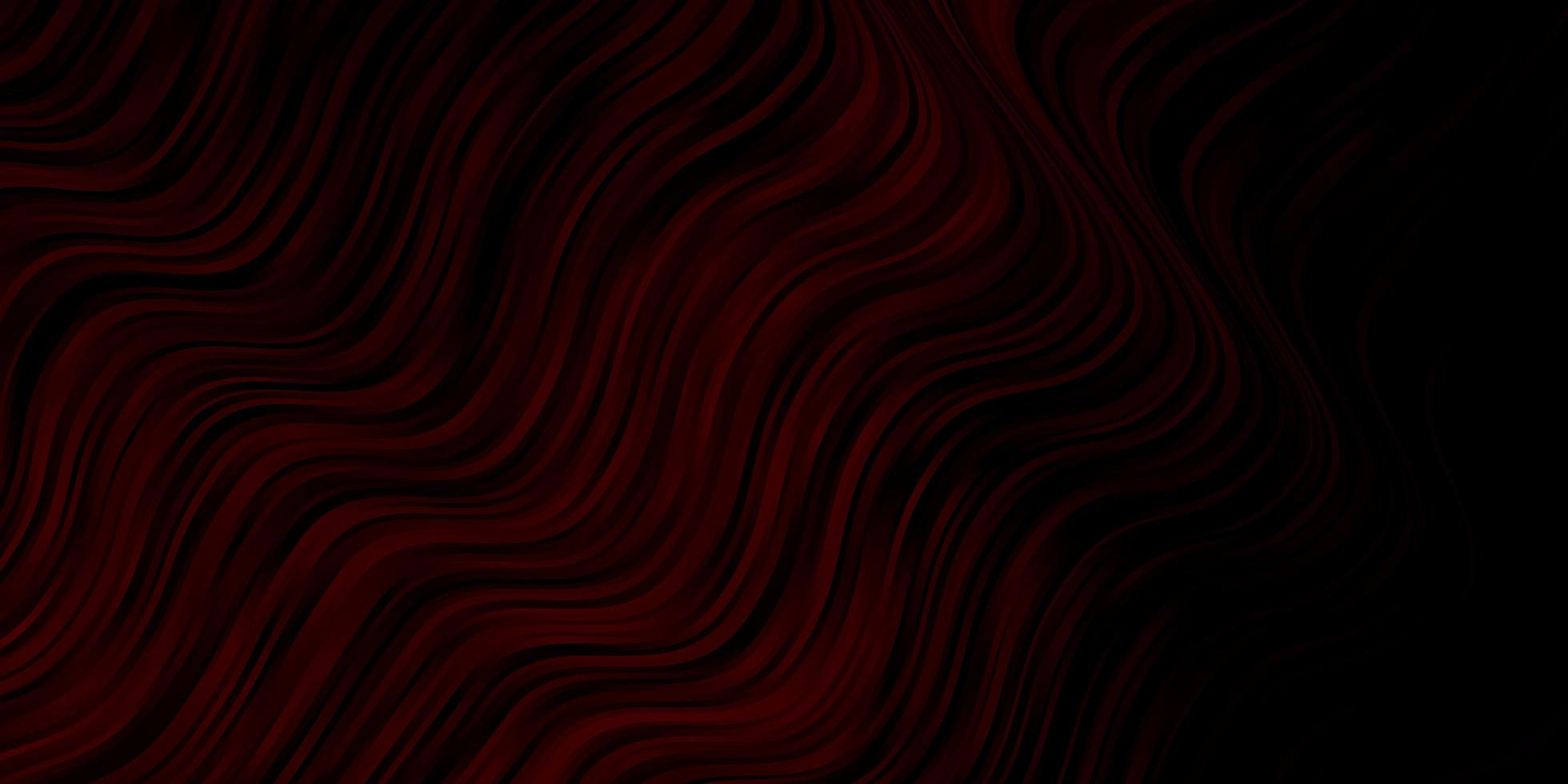 Dark Red vector background with bent lines.