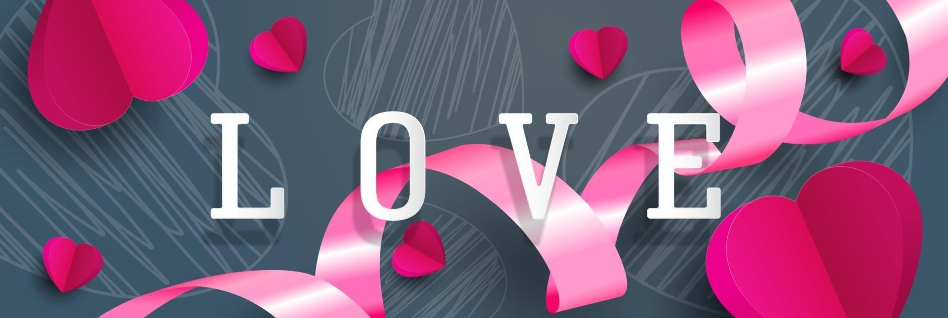 amor y corazones. hermosa ilustración vectorial de estilo gráfico. vector