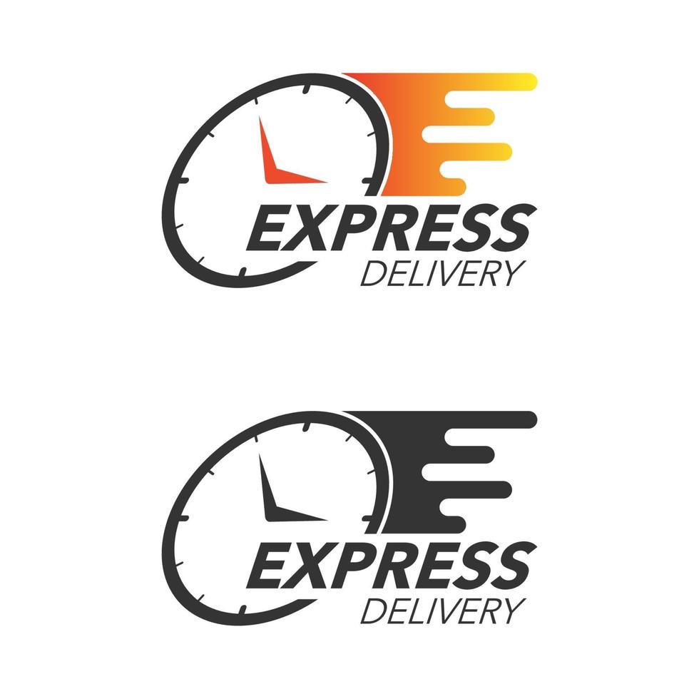 Express delivery icon concept. Watch icon for service, order, fast and free shipping. Modern design. vector