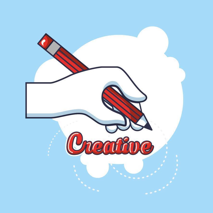 creative lettering with hand writing vector
