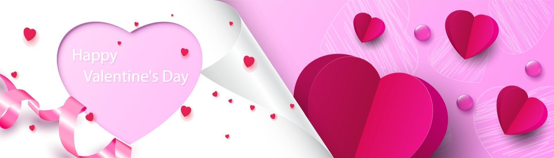 Valentine's day concept, poster or banner. vector