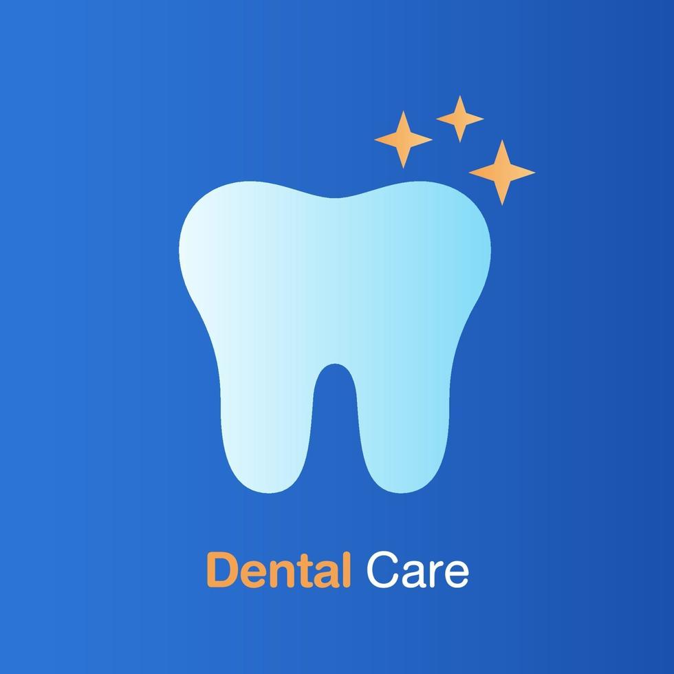 Dental care concept. Good hygiene tooth, prevention, check up and dental treatment. vector