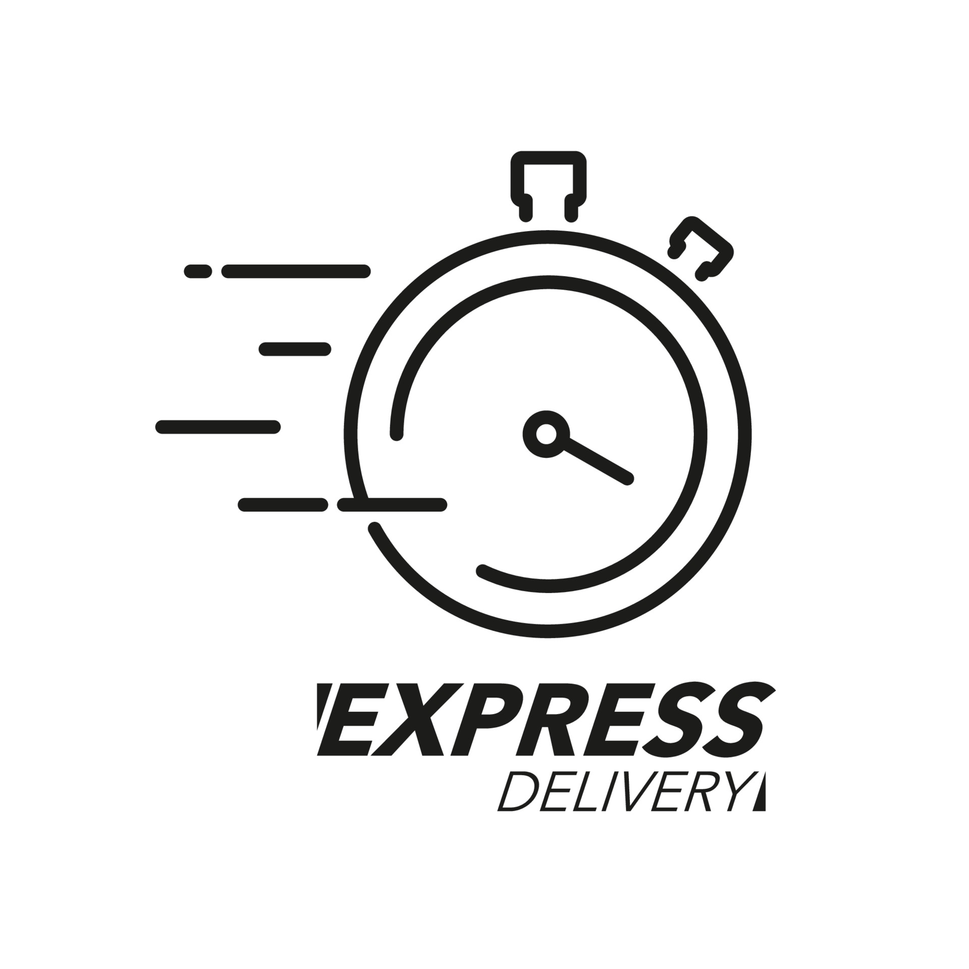 Express delivery icon concept. Stop watch icon for service, order