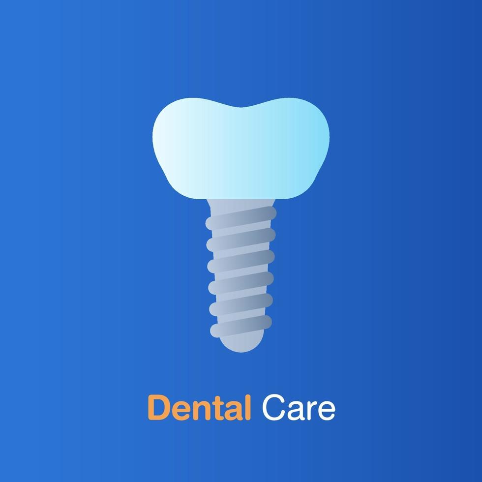 concepto de cuidado dental. implantología, endodoncia, prevención, chequeo y tratamiento odontológico. vector
