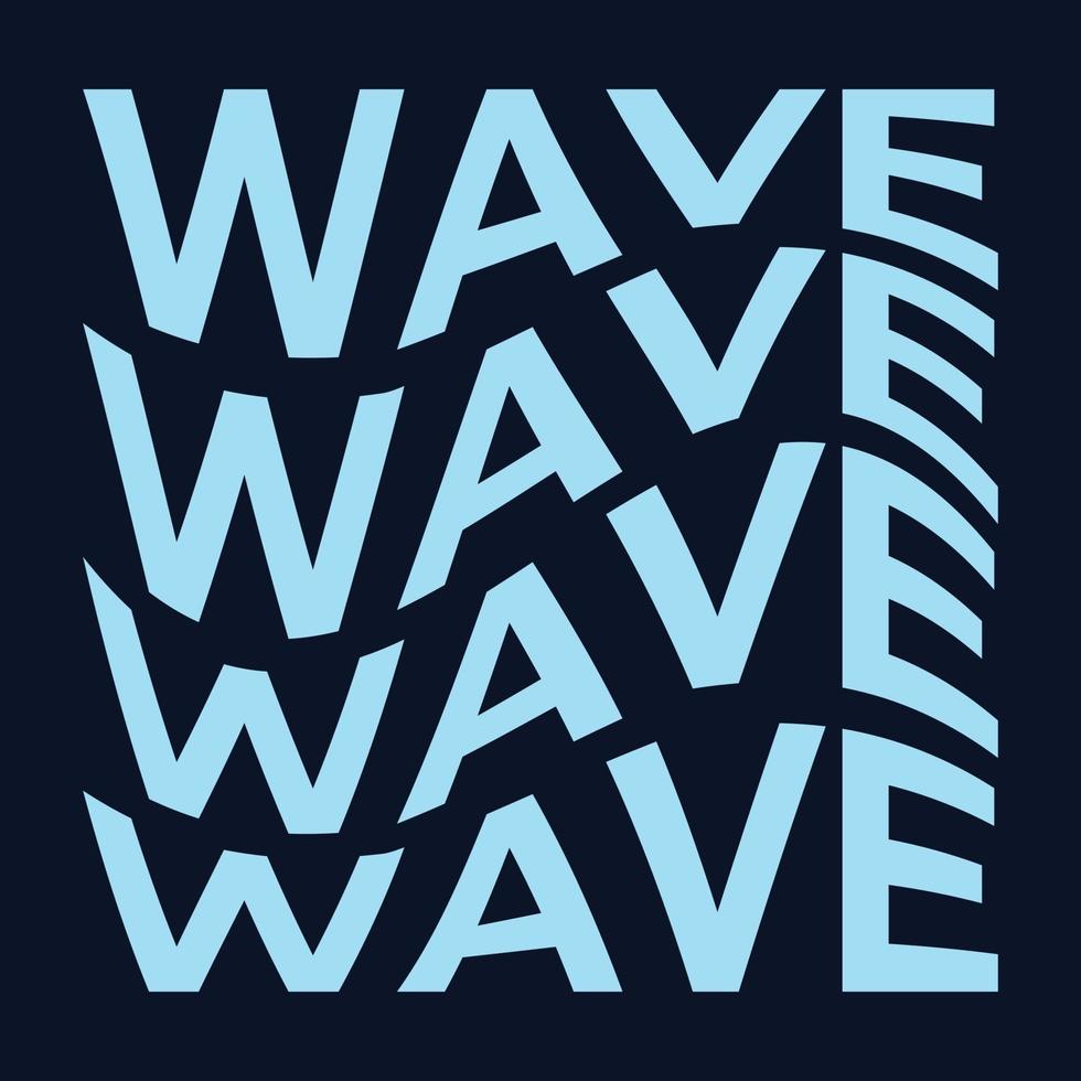 Wave, text vector illustration abstract shape. Graphic vector element with warp effect for your design