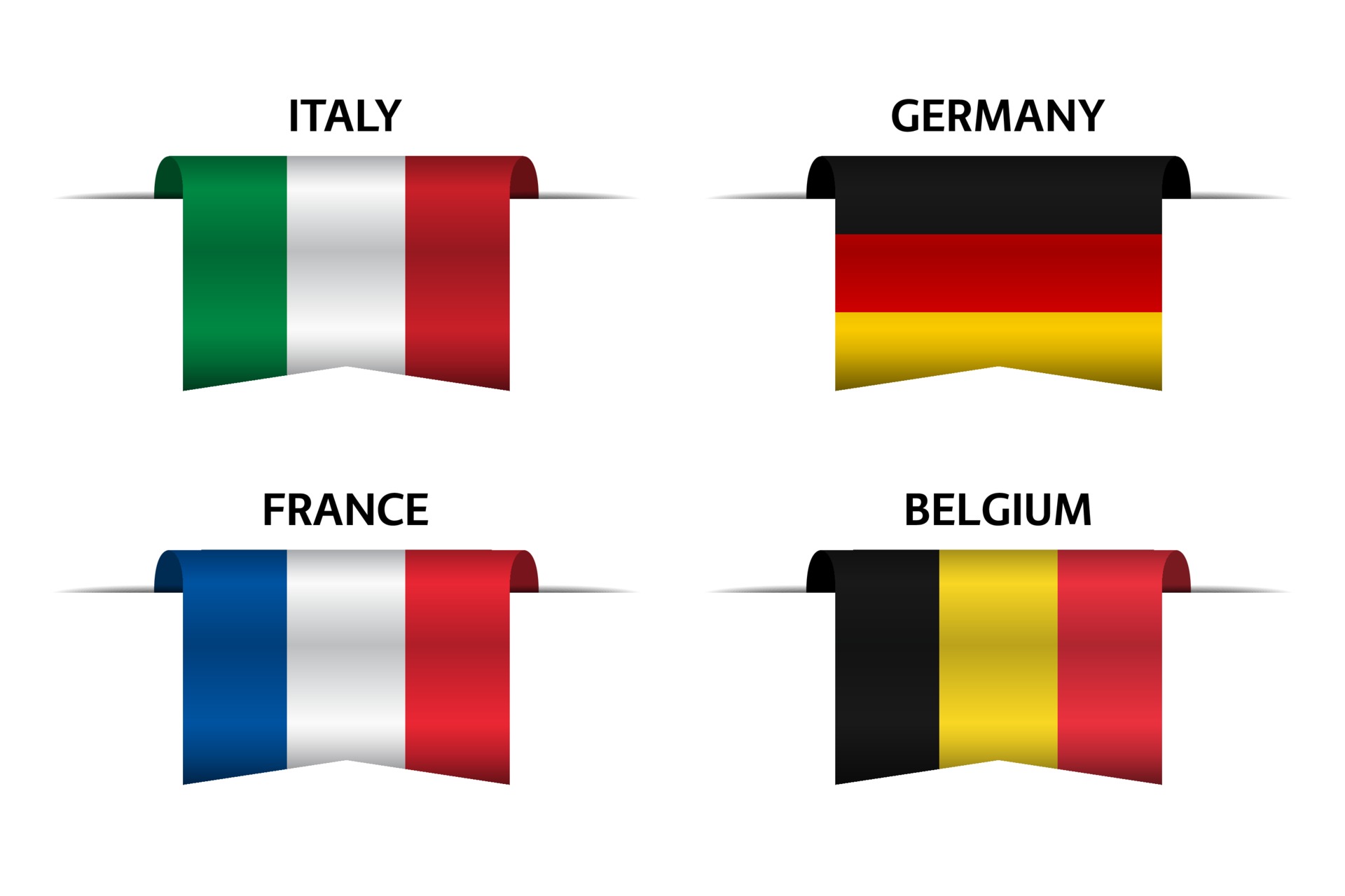 Флаг Бельгии и Германии