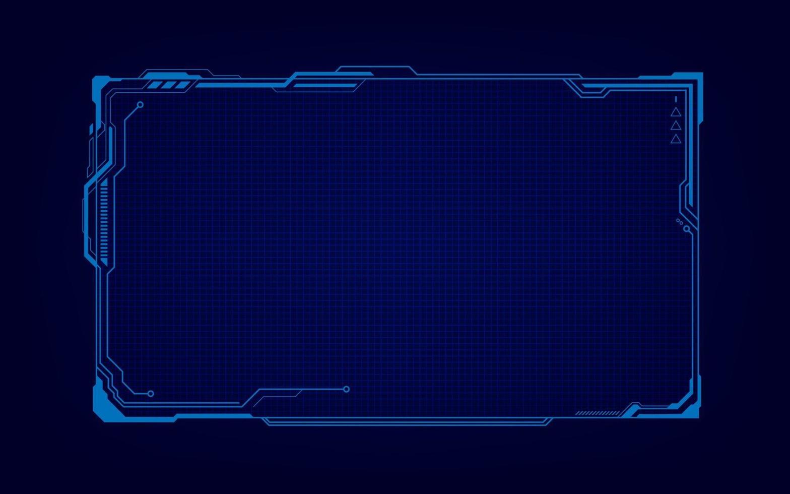 abstract tech sci fi hologram frame template design background vector