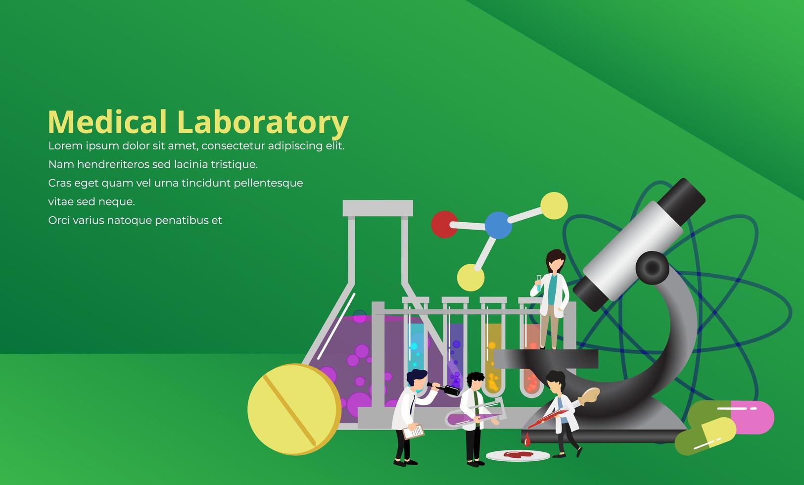 Medical laboratory research concept vector