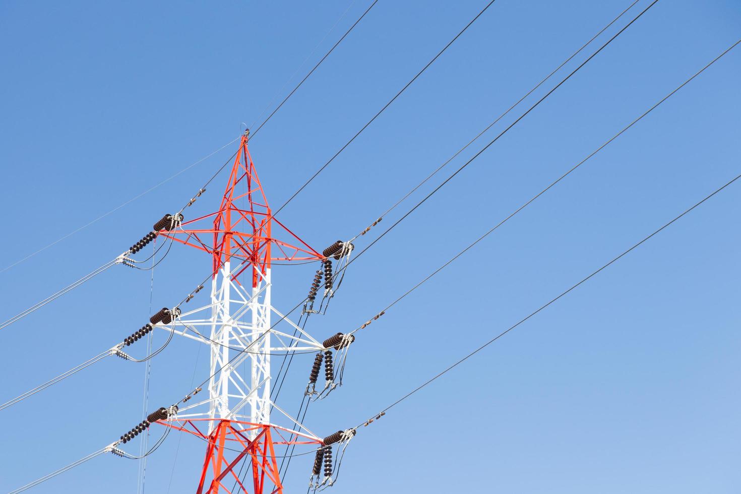 High voltage transmission pole photo