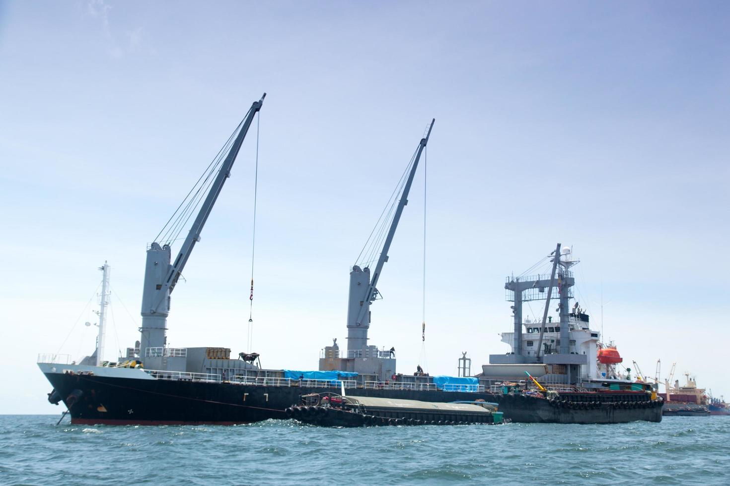 Large cargo ships in Thailand photo