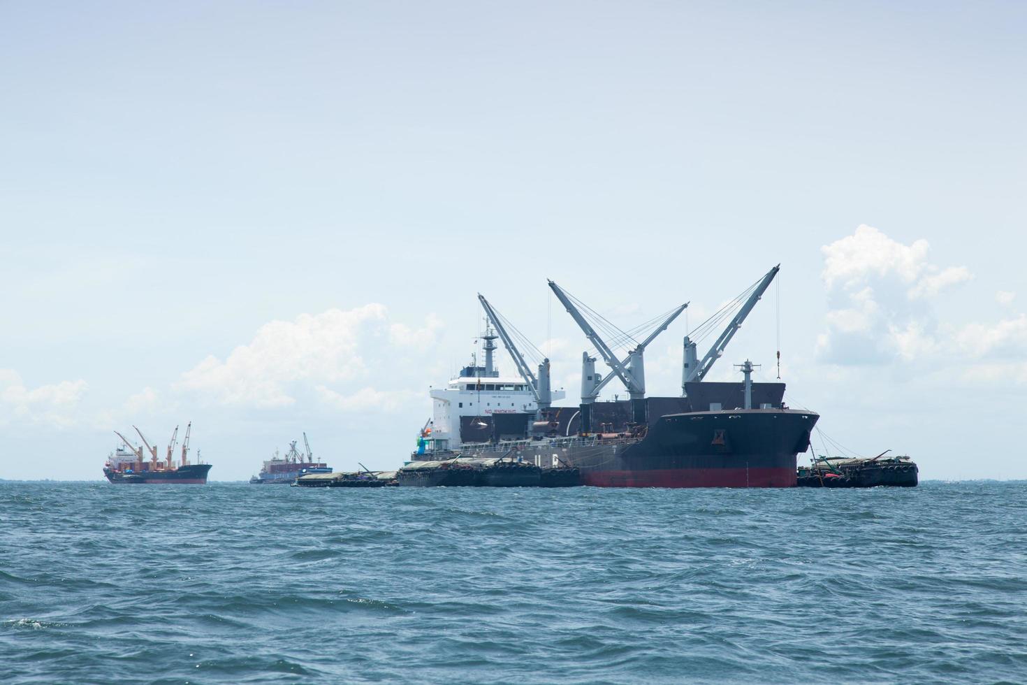 Large cargo ships in Thailand photo