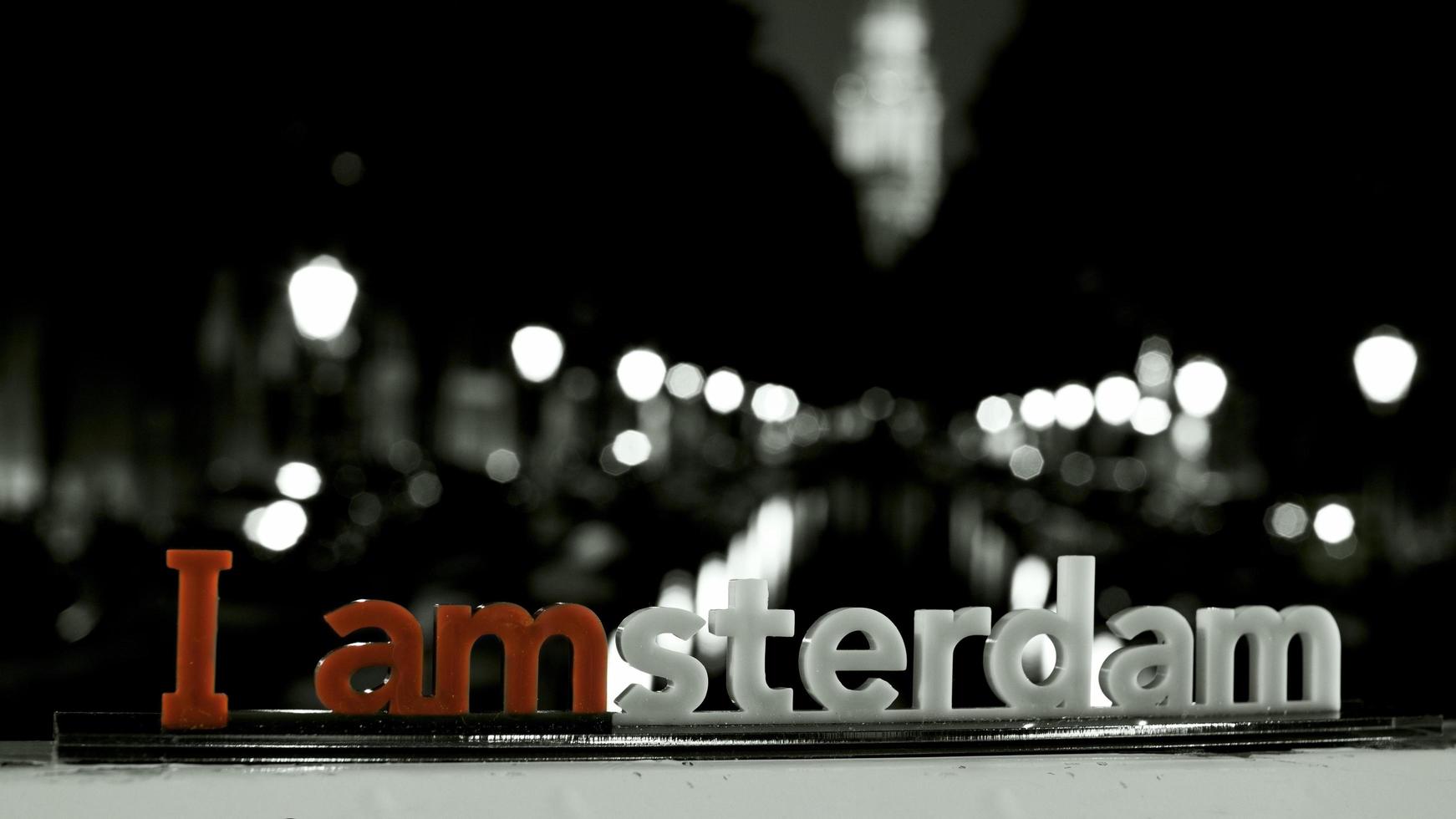 I amsterdam sign with selective coloring photo