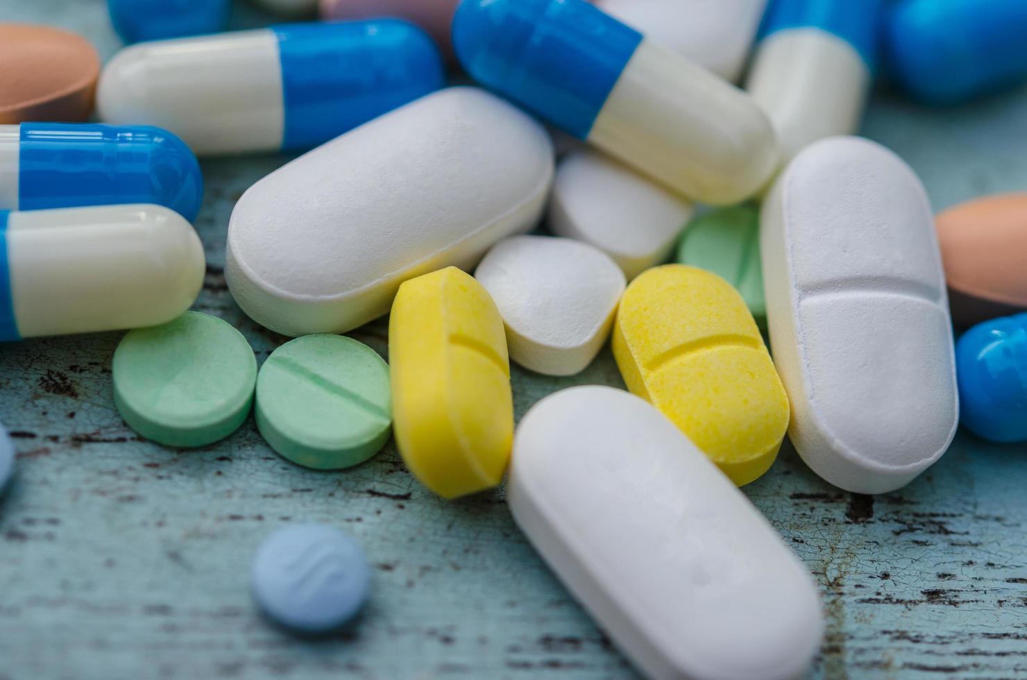 Lots of different pills photo