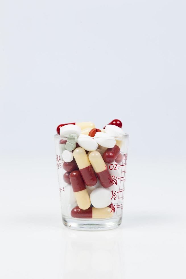 Medicines in a glass photo