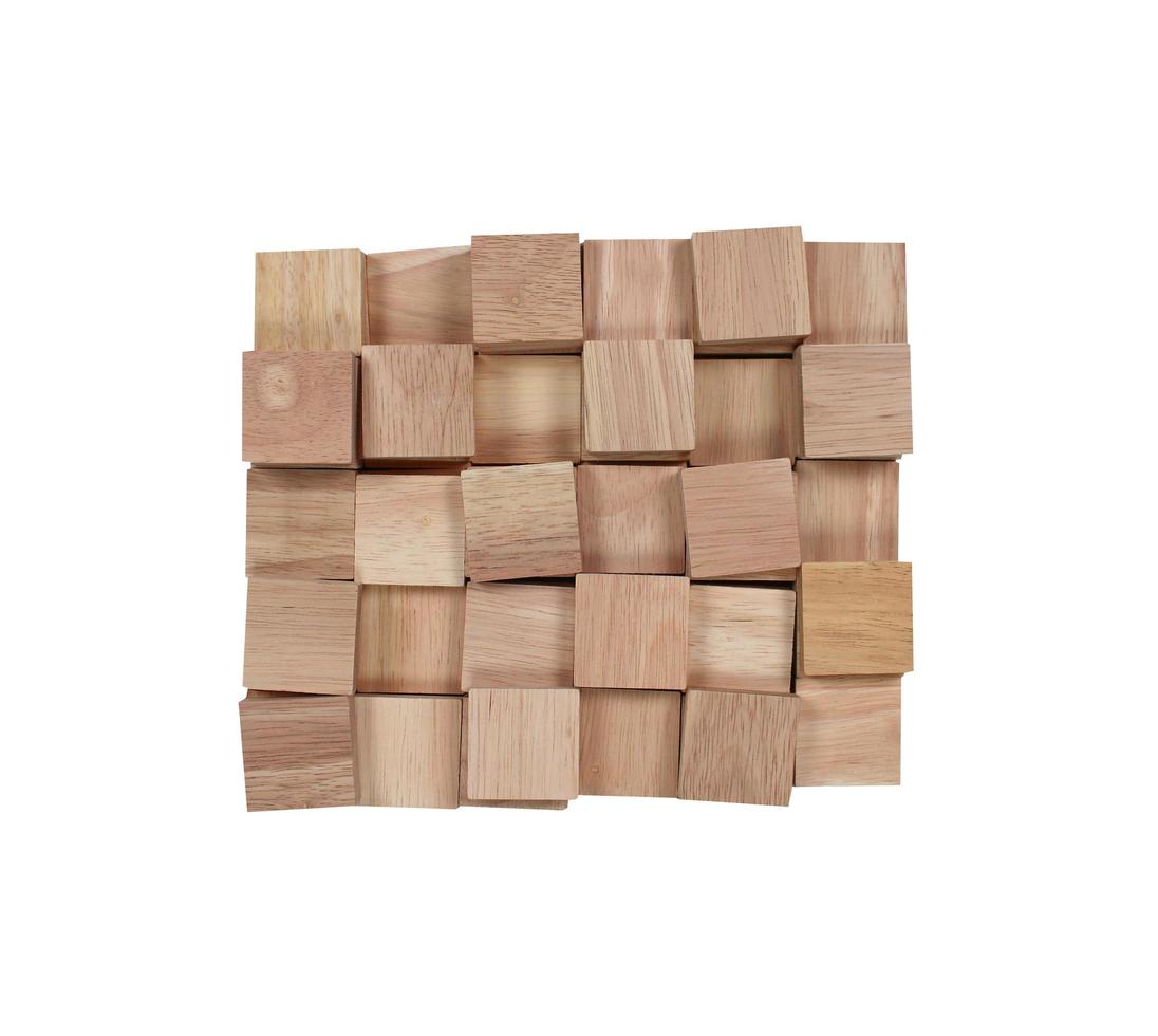 pila de bloques de madera foto