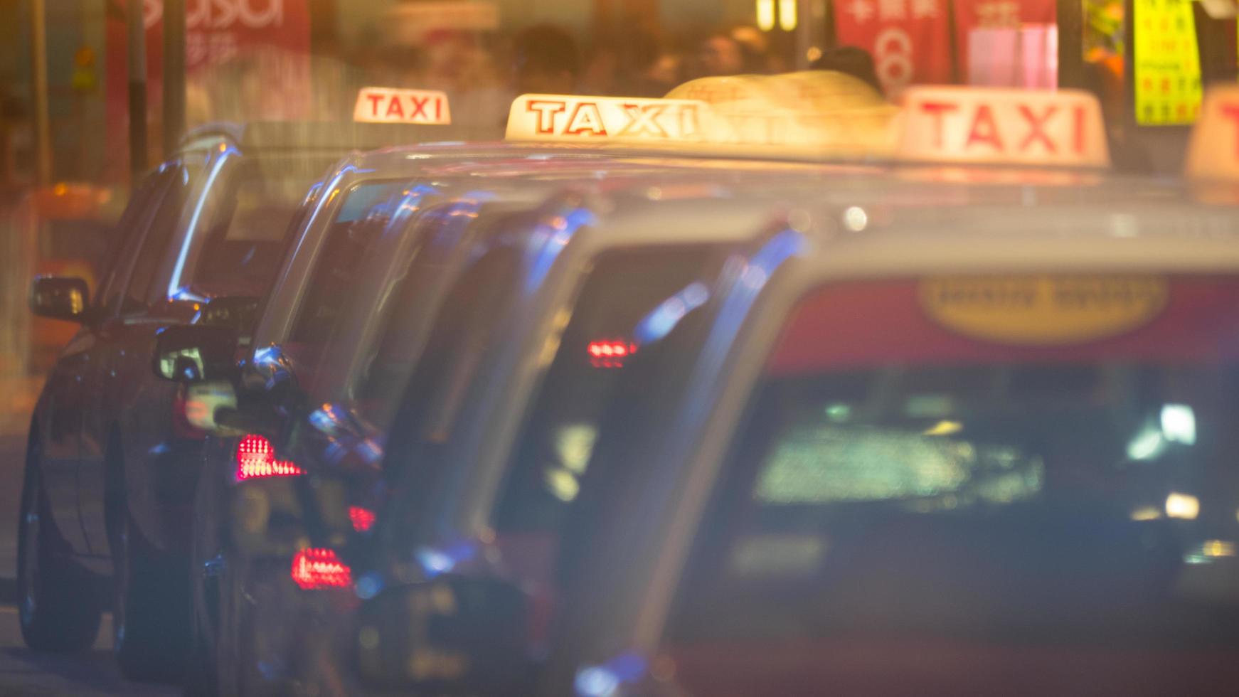 Row of taxis photo