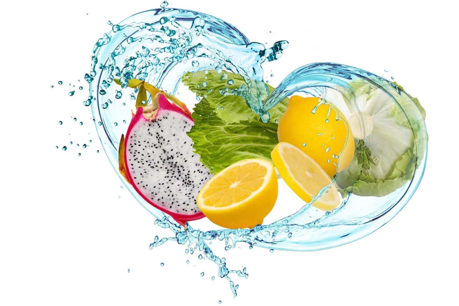 Fruit and water photo