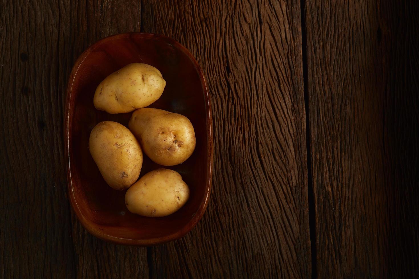 Top view of potatoes photo