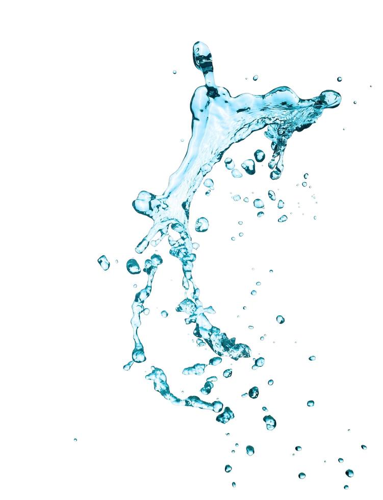 Water splash on a white background photo