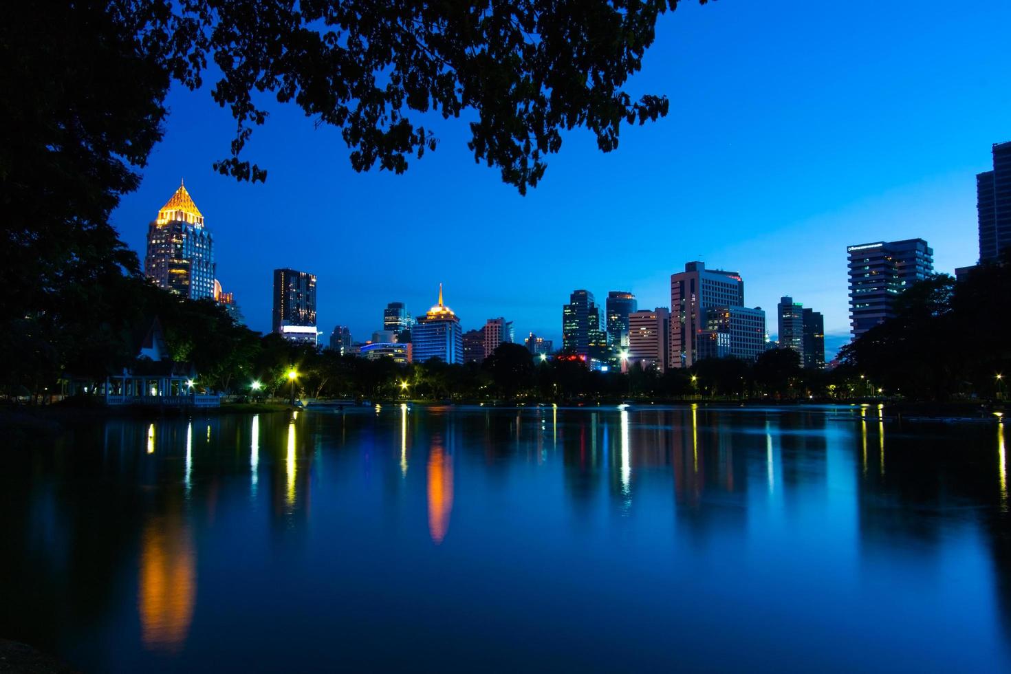 Bangkok city at night photo