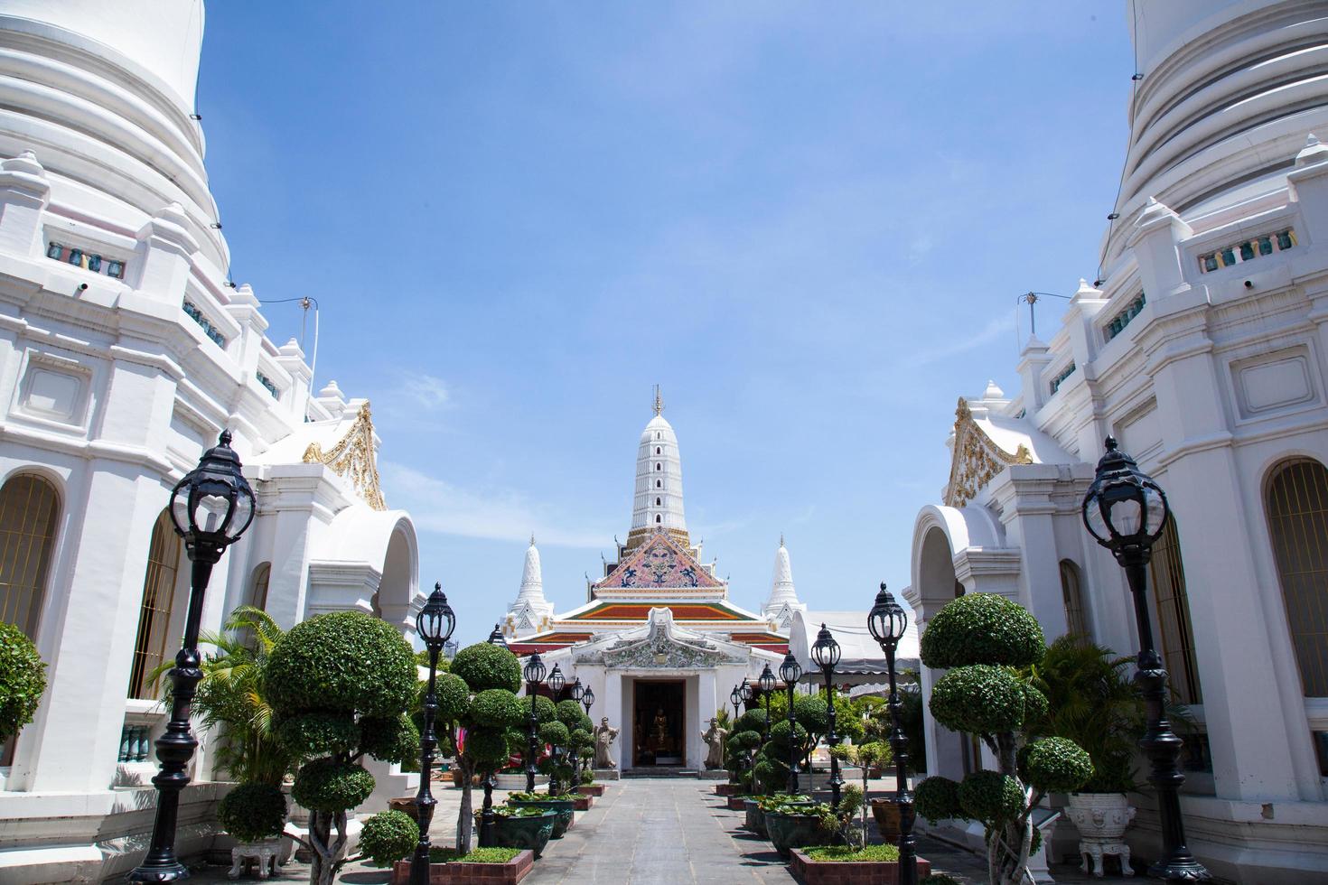 White temple in Thailand photo