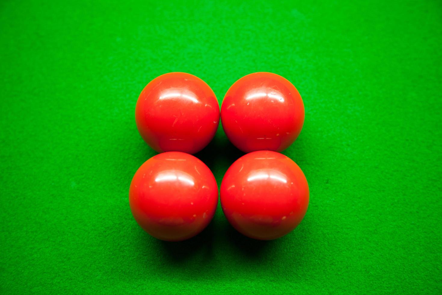 Red snooker balls photo