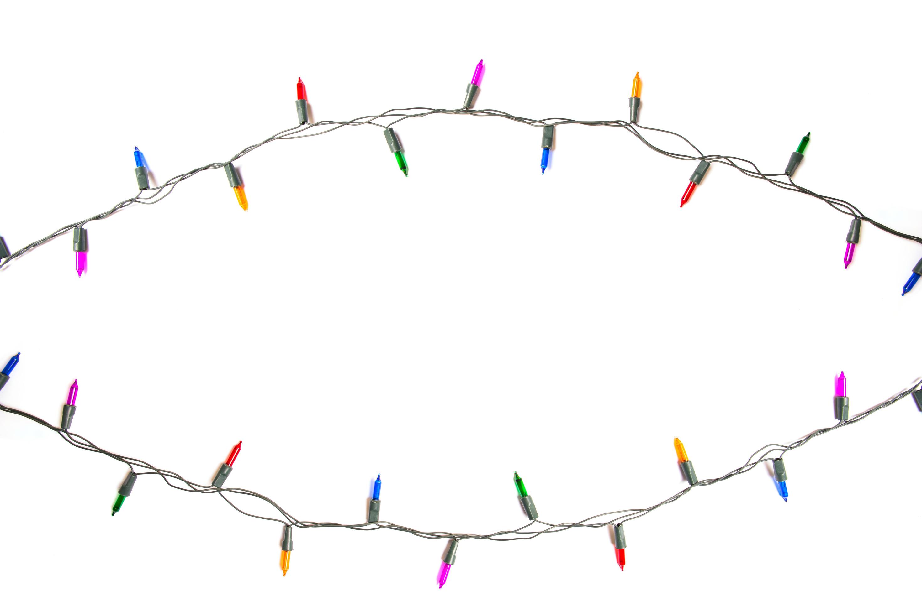 String of Christmas lights isolated on white background 1965999 Stock