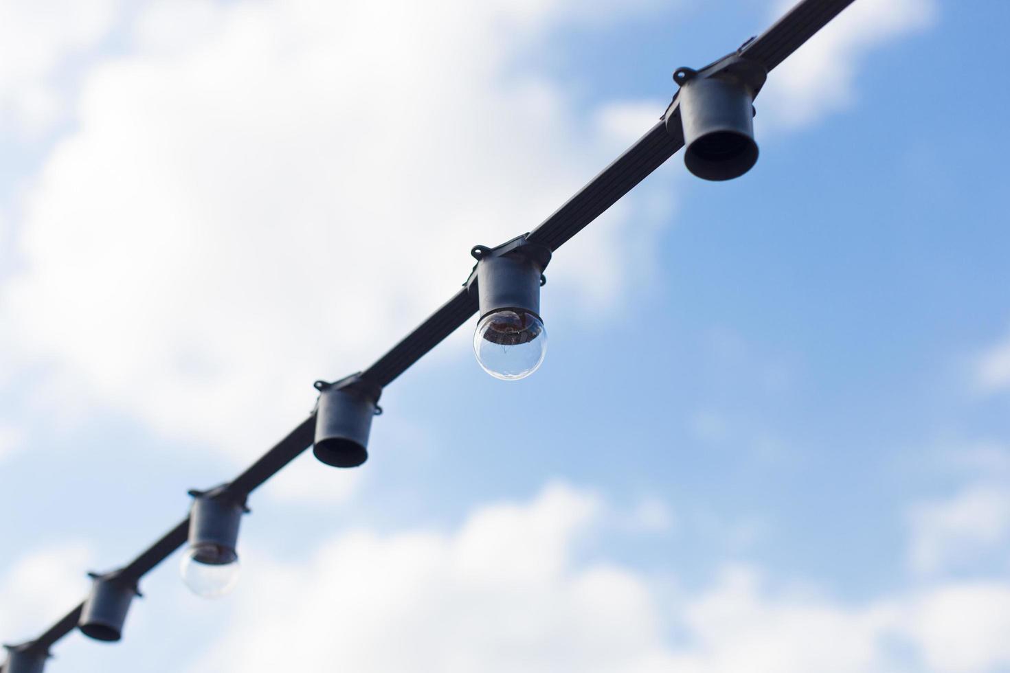 Bulbs on the wire photo