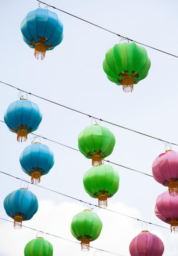 decoraciones de linternas para el año nuevo chino foto